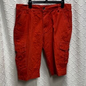 Gold Label size 38 Vibrant Red Men's Cargo Shorts casual comfy cotton summer‎